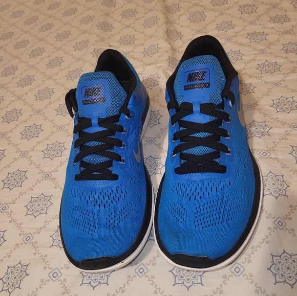 SOLD!!!!Nike Flex 2016 RN Mens Size 7.5 Blue Athletic Running Shoes Sneakers - Picture 10 of 11